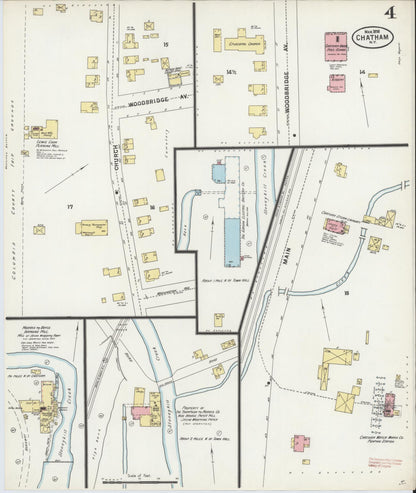 Sanborn Fire Insurance Map from Chatham, Columbia County, New York (1898), Sheet #0004 - Complete Map Set gallery image, historic Sanborn map, vintage wall art, New York New York