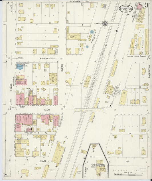 Sanborn Fire Insurance Map from Stockton, Jo Daviess County, Illinois (1912), Sheet #0003 - Historic Sanborn Fire Insurance Map Print, vintage old map wall art, antique decor, genealogy gift, Illinois Illinois map