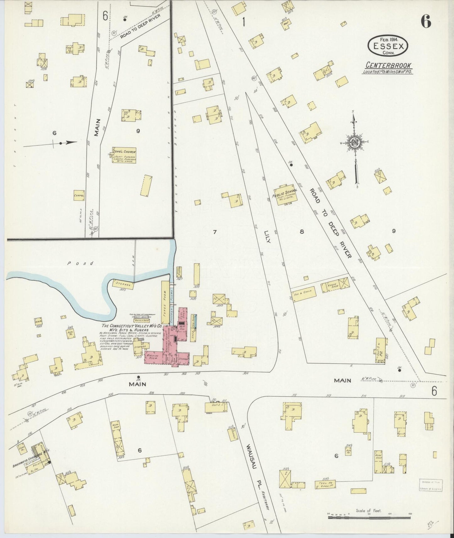 Sanborn Fire Insurance Map from Essex, Middlesex County, Connecticut (1914), Sheet #0006 - Complete Map Set gallery image, historic Sanborn map, vintage wall art, Connecticut Connecticut