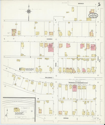 Sanborn Fire Insurance Map from Saxton, Bedford County, Pennsylvania (1911), Sheet #0005 - Complete Map Set gallery image, historic Sanborn map, vintage wall art, Pennsylvania Pennsylvania