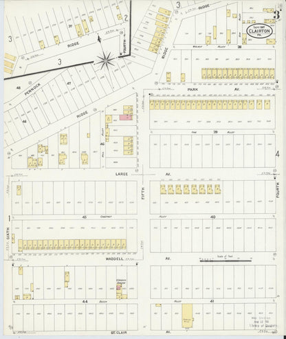 Sanborn Fire Insurance Map from Clairton, Allegheny County, Pennsylvania (1907), Sheet #0003 - Complete Map Set gallery image, historic Sanborn map, vintage wall art, Pennsylvania Pennsylvania