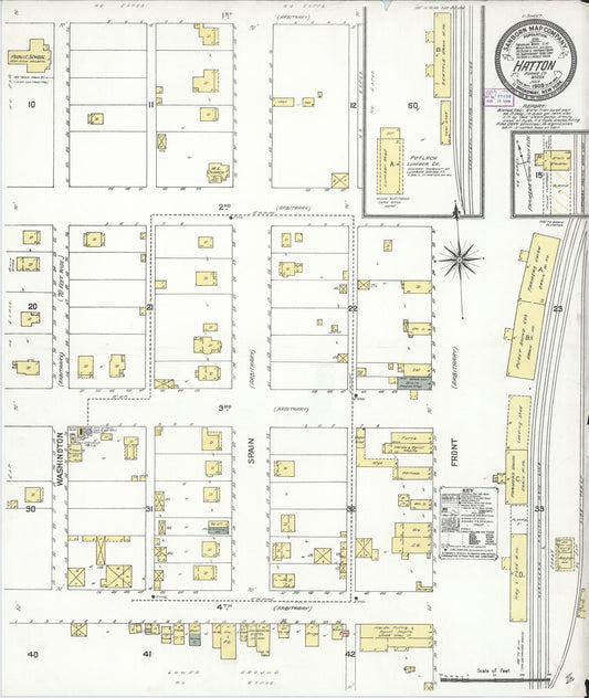 Sanborn Fire Insurance Map from Hatton, Adams County, Washington (1909), Sheet #0001 - Historic Sanborn Fire Insurance Map Print, vintage old map wall art, antique decor, genealogy gift, Washington Washington map