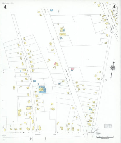 Sanborn Fire Insurance Map from Rocky Hill, Hartford County, Connecticut (1950), Sheet #0004 - Complete Map Set gallery image, historic Sanborn map, vintage wall art, Connecticut Connecticut