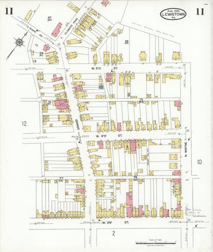 Sanborn Fire Insurance Map from Lewistown, Mifflin County, Pennsylvania (1923), Sheet #0011 - Complete Map Set gallery image, historic Sanborn map, vintage wall art, Pennsylvania Pennsylvania