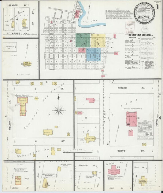 Sanborn Fire Insurance Map from Willmar, Kandiyohi County, Minnesota. (1899) – Map View