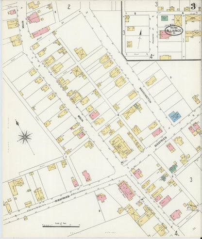 Sanborn Fire Insurance Map from Alliance, Northampton County, Pennsylvania (1904), Sheet #0003 - Complete Map Set gallery image, historic Sanborn map, vintage wall art, Pennsylvania Pennsylvania