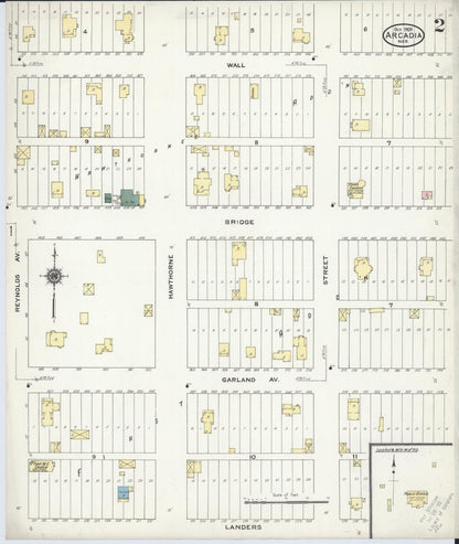Sanborn Fire Insurance Map from Arcadia, Valley County, Nebraska (1909), Sheet #0002 - Complete Map Set gallery image, historic Sanborn map, vintage wall art, Nebraska Nebraska