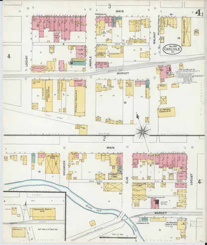 Sanborn Fire Insurance Map from Carlisle, Nicholas County, Kentucky (1903), Sheet #0004 - Complete Map Set gallery image, historic Sanborn map, vintage wall art, Kentucky Kentucky
