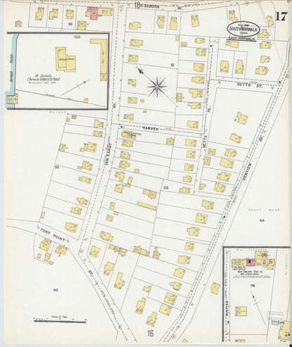 Sanborn Fire Insurance Map from South Norwalk, Fairfield County, Connecticut (1906), Sheet #0017 - Complete Map Set gallery image, historic Sanborn map, vintage wall art, Connecticut Connecticut