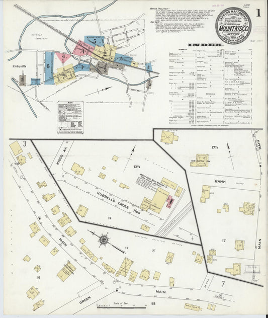 Sanborn Fire Insurance Map from Mount Kisco, Westchester County, New York. (1910) – Historic Sanborn Fire Insurance Map Print