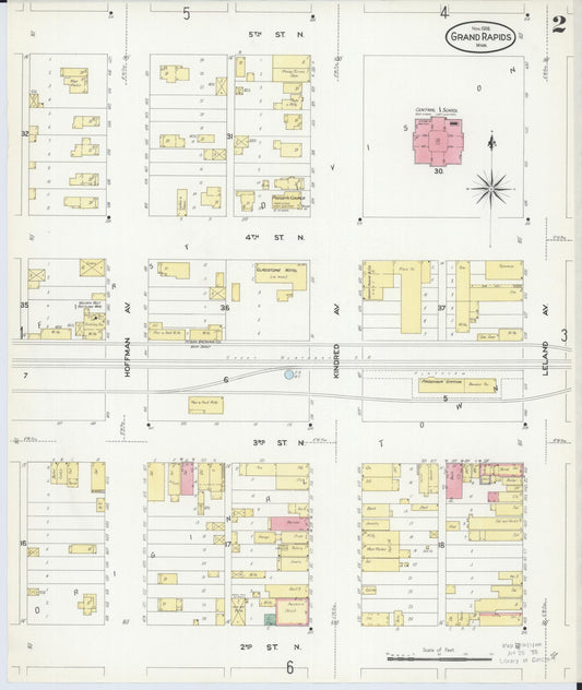 Sanborn Fire Insurance Map from Grand Rapids, Itasca County, Minnesota (1908), Sheet #0002 - Historic Sanborn Fire Insurance Map Print, vintage old map wall art, antique decor, genealogy gift, Minnesota Minnesota map