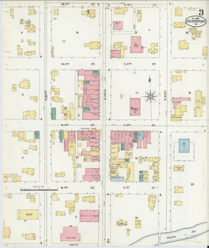 Sanborn Fire Insurance Map from Coudersport, Potter County, Pennsylvania (1903), Sheet #0003 - Complete Map Set gallery image, historic Sanborn map, vintage wall art, Pennsylvania Pennsylvania