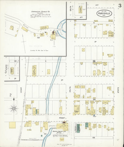 Sanborn Fire Insurance Map from Marysville, Snohomish County, Washington (1902), Sheet #0003 - Complete Map Set gallery image, historic Sanborn map, vintage wall art, Washington Washington