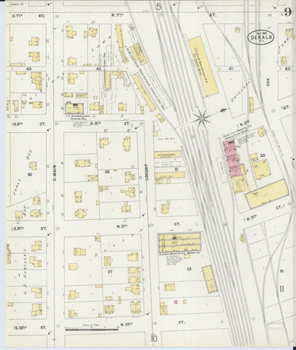Sanborn Fire Insurance Map from De Kalb, De Kalb County, Illinois (1897), Sheet #0009 - Complete Map Set gallery image, historic Sanborn map, vintage wall art, Illinois Illinois