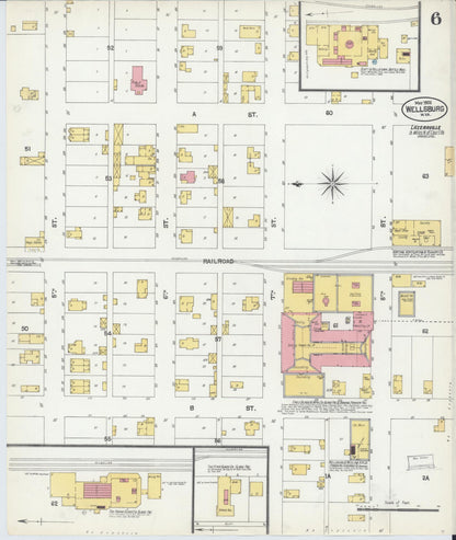 Sanborn Fire Insurance Map from Wellsburg, Brooke County, West Virginia (1902), Sheet #0006 - Complete Map Set gallery image, historic Sanborn map, vintage wall art, West Virginia West Virginia