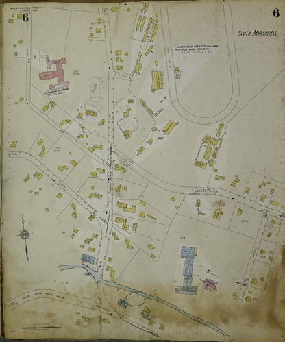 Sanborn Fire Insurance Map from Marshfield, Plymouth County, Massachusetts (1954), Sheet #0006 - Complete Map Set gallery image, historic Sanborn map, vintage wall art, Massachusetts Massachusetts