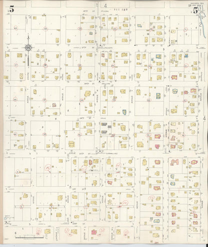 Sanborn Fire Insurance Map from Snyder, Scurry County, Texas (1942), Sheet #0005 - Complete Map Set gallery image, historic Sanborn map, vintage wall art, Texas Texas