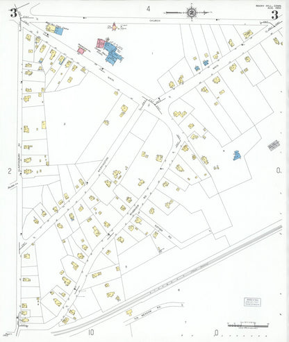 Sanborn Fire Insurance Map from Rocky Hill, Hartford County, Connecticut (1950), Sheet #0003 - Complete Map Set gallery image, historic Sanborn map, vintage wall art, Connecticut Connecticut