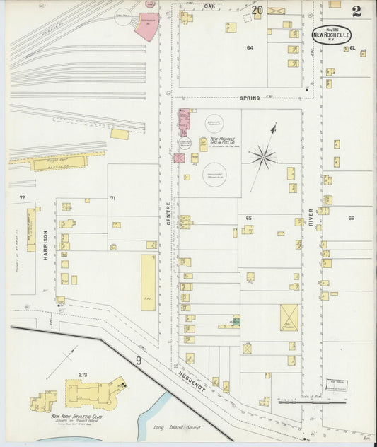 Sanborn Fire Insurance Map from New Rochelle, Westchester County, New York (1896), Sheet #0002 - Complete Map Set gallery image, historic Sanborn map, vintage wall art, New York New York