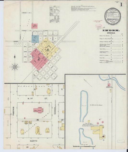 Sanborn Fire Insurance Map from Morrisonville, Christian County, Illinois (1894), Sheet #0001 - Complete Map Set gallery image, historic Sanborn map, vintage wall art, Illinois Illinois