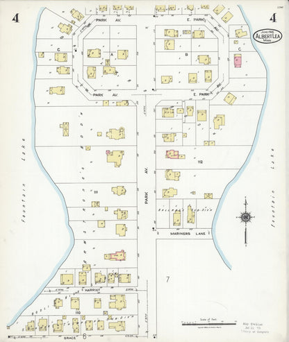 Sanborn Fire Insurance Map from Albert Lea, Freeborn County, Minnesota (1926), Sheet #0004 - Complete Map Set gallery image, historic Sanborn map, vintage wall art, Minnesota Minnesota