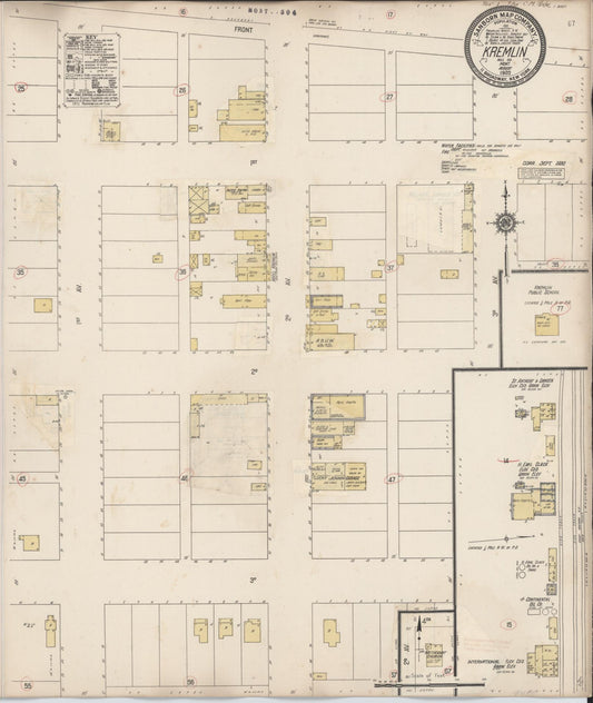 Sanborn Fire Insurance Map from Kremlin, Hill County, Montana (1930), Sheet #0001 - Historic Sanborn Fire Insurance Map Print, vintage old map wall art, antique decor, genealogy gift, Montana Montana map