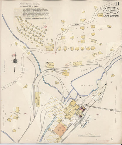 Sanborn Fire Insurance Map from Placerville, El Dorado County, California (1940), Sheet #0011 - Complete Map Set gallery image, historic Sanborn map, vintage wall art, California California