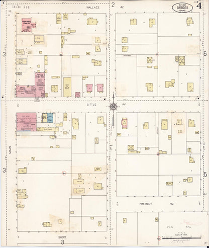 Sanborn Fire Insurance Map from Driggs, Teton County, Idaho (1929), Sheet #0004 - Complete Map Set gallery image, historic Sanborn map, vintage wall art, Idaho Idaho