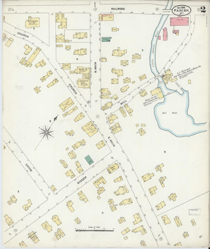 Sanborn Fire Insurance Map from Parish, Oswego County, New York (1906), Sheet #0002 - Complete Map Set gallery image, historic Sanborn map, vintage wall art, New York New York