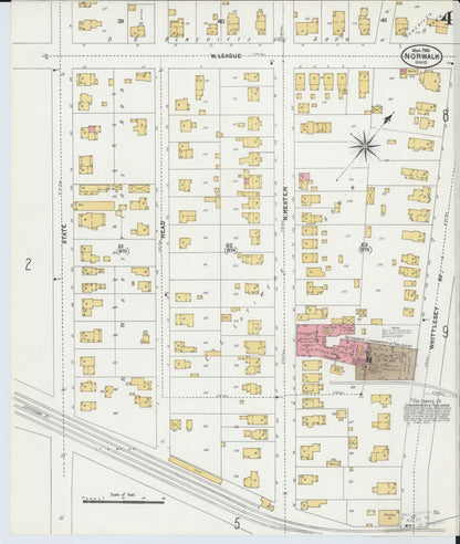 Sanborn Fire Insurance Map from Norwalk, Huron County, Ohio (1906), Sheet #0004 - Complete Map Set gallery image, historic Sanborn map, vintage wall art, Ohio Ohio