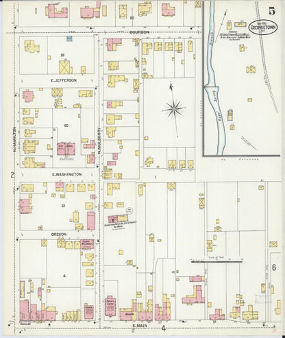 Sanborn Fire Insurance Map from Georgetown, Scott County, Kentucky (1901), Sheet #0005 - Complete Map Set gallery image, historic Sanborn map, vintage wall art, Kentucky Kentucky