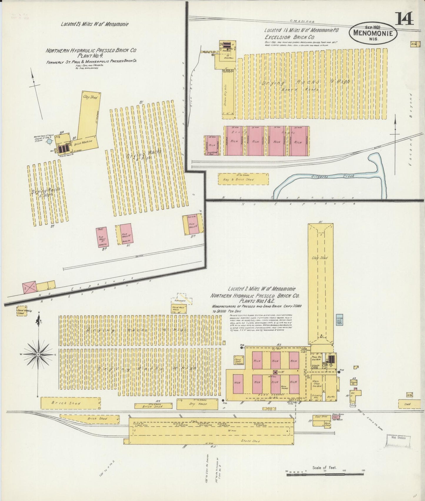 Sanborn Fire Insurance Map from Menomonie, Dunn County, Wisconsin (1902), Sheet #0014 - Complete Map Set gallery image, historic Sanborn map, vintage wall art, Wisconsin Wisconsin