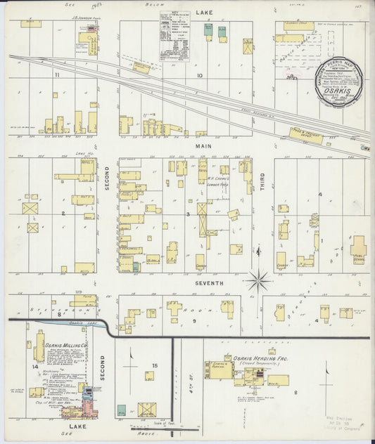 Sanborn Fire Insurance Map from Osakis, Douglas and Todd Counties, Minnesota (1895), Sheet #0001 - Historic Sanborn Fire Insurance Map Print, vintage old map wall art, antique decor, genealogy gift, Minnesota Minnesota map
