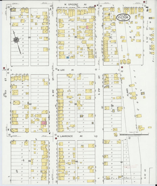 Sanborn Fire Insurance Map from Victor, Teller County, Colorado (1919), Sheet #0007 - Historic Sanborn Fire Insurance Map Print, vintage old map wall art, antique decor, genealogy gift, Colorado Colorado map