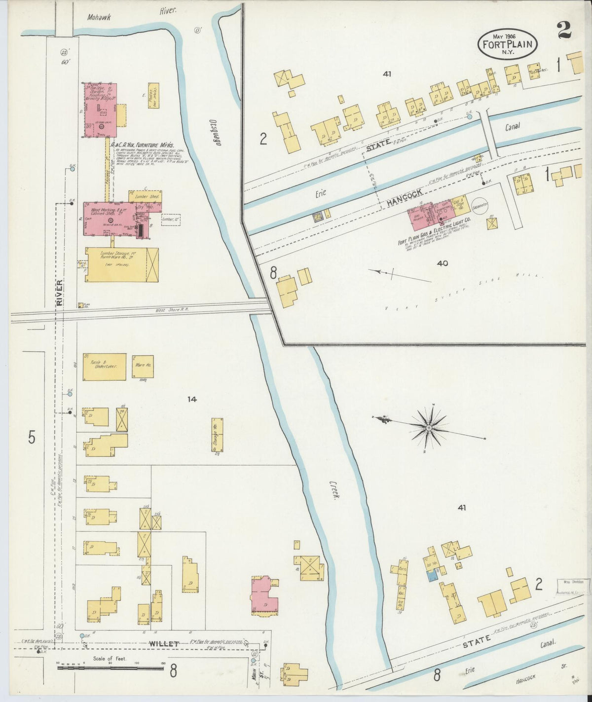 Sanborn Fire Insurance Map from Fort Plain, Montgomery County, New York (1906), Sheet #0002 - Complete Map Set gallery image, historic Sanborn map, vintage wall art, New York New York