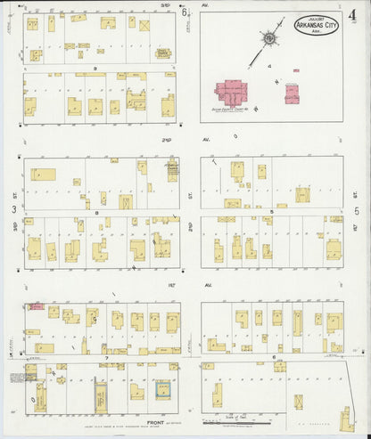 Sanborn Fire Insurance Map from Arkansas City, Desha County, Arkansas (1917), Sheet #0004 - Complete Map Set gallery image, historic Sanborn map, vintage wall art, Arkansas Arkansas
