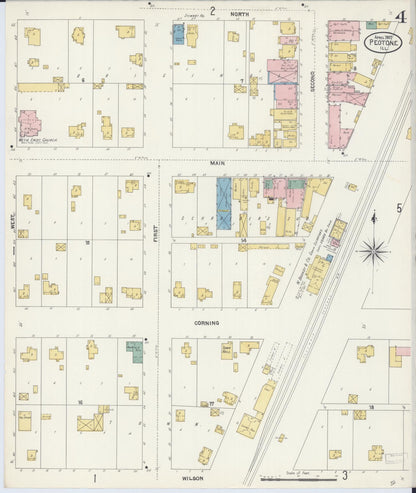 Sanborn Fire Insurance Map from Peotone, Will County, Illinois (1907), Sheet #0004 - Complete Map Set gallery image, historic Sanborn map, vintage wall art, Illinois Illinois