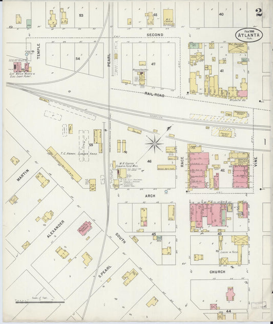 Sanborn Fire Insurance Map from Atlanta, Logan County, Illinois (1898), Sheet #0002 - Historic Sanborn Fire Insurance Map Print, vintage old map wall art, antique decor, genealogy gift, Illinois Illinois map