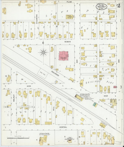 Sanborn Fire Insurance Map from Redkey, Jay County, Indiana (1900), Sheet #0002 - Complete Map Set gallery image, historic Sanborn map, vintage wall art, Indiana Indiana