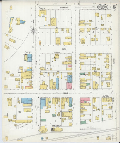 Sanborn Fire Insurance Map from Rushford, Fillmore County, Minnesota (1900), Sheet #0002 - Complete Map Set gallery image, historic Sanborn map, vintage wall art, Minnesota Minnesota