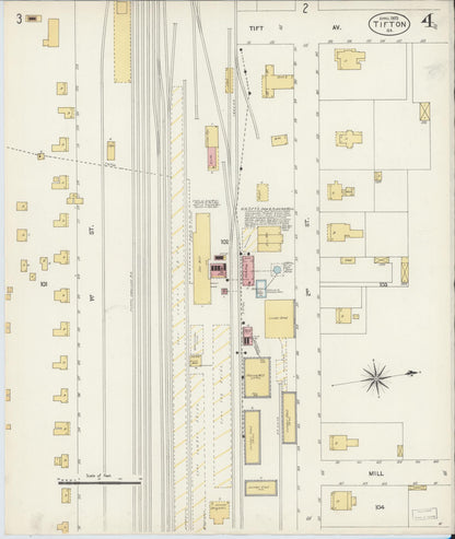Sanborn Fire Insurance Map from Tifton, Tift County, Georgia (1903), Sheet #0004 - Complete Map Set gallery image, historic Sanborn map, vintage wall art, Georgia Georgia