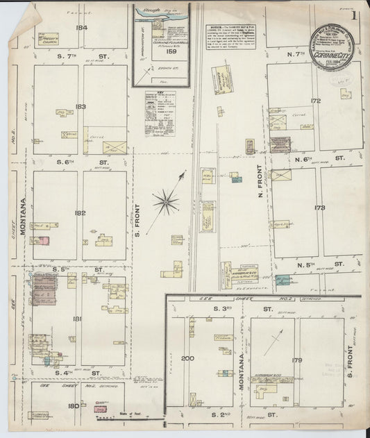 Sanborn Fire Insurance Map from Corinne, Box Elder County, Utah (1884), Sheet #0001 - Historic Sanborn Fire Insurance Map Print, vintage old map wall art, antique decor, genealogy gift, Utah Utah map