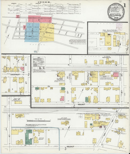 Sanborn Fire Insurance Map from Mifflinburg, Union County, Pennsylvania (1901), Sheet #0001 - Complete Map Set gallery image, historic Sanborn map, vintage wall art, Pennsylvania Pennsylvania