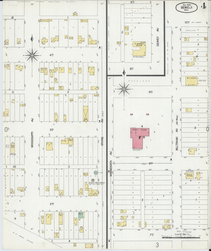 Sanborn Fire Insurance Map from Bemidji, Beltrami County, Minnesota (1900), Sheet #0004 - Complete Map Set gallery image, historic Sanborn map, vintage wall art, Minnesota Minnesota
