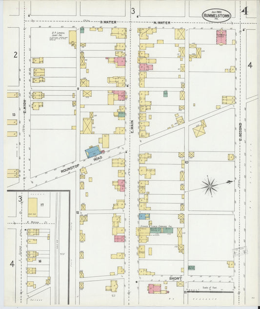Sanborn Fire Insurance Map from Hummelstown, Dauphin County, Pennsylvania (1902), Sheet #0004 - Historic Sanborn Fire Insurance Map Print, vintage old map wall art, antique decor, genealogy gift, Pennsylvania Pennsylvania map