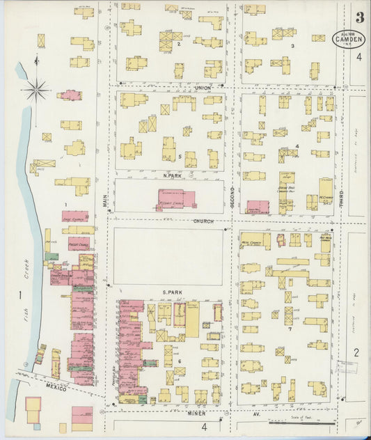 Sanborn Fire Insurance Map from Camden, Oneida County, New York (1898), Sheet #0003 - Historic Sanborn Fire Insurance Map Print, vintage old map wall art, antique decor, genealogy gift, New York New York map