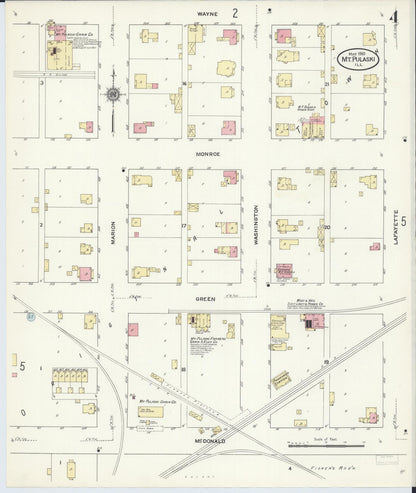 Sanborn Fire Insurance Map from Mount Pulaski, Logan County, Illinois (1910), Sheet #0004 - Complete Map Set gallery image, historic Sanborn map, vintage wall art, Illinois Illinois