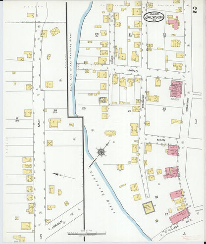 Sanborn Fire Insurance Map from Jackson, Breathitt County, Kentucky (1920), Sheet #0002 - Complete Map Set gallery image, historic Sanborn map, vintage wall art, Kentucky Kentucky