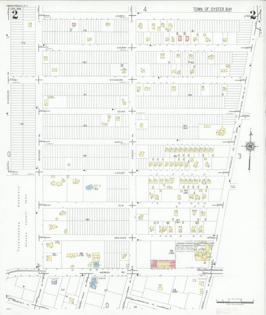 Sanborn Fire Insurance Map from Massapequa, Nassau County, New York (1948), Sheet #0002 - Historic Sanborn Fire Insurance Map Print, vintage old map wall art, antique decor, genealogy gift, New York New York map