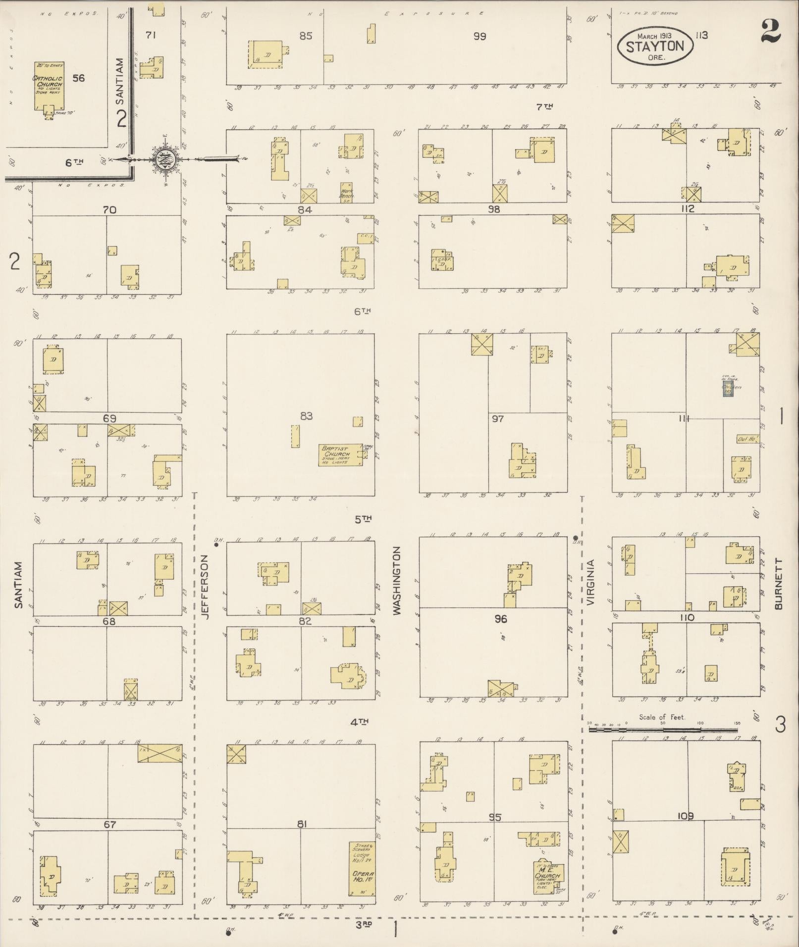 Sanborn Fire Insurance Map from Stayton, Marion County, Oregon (1913 ...